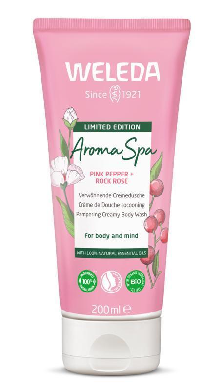 Weleda Aroma Spa Verwennende Douchecrème Pink Pepper + Rock Rose 200 ML