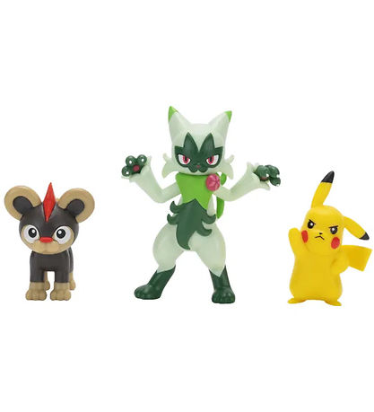 Pokémon Figuren - 3er-Pack - Battle Figure - Litleo, Pikachu & F