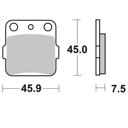Plaquettes de freins SBS 592CS Sinter Métal Fritté avant/arrière (selon modèle)
