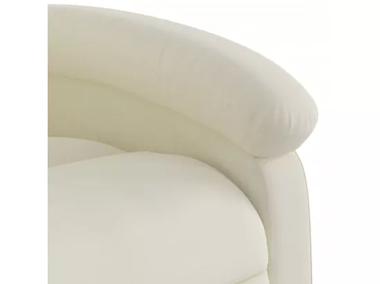 Fauteuil inclinable massant électrique crème velours