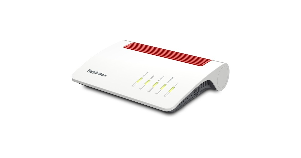 FRITZ!Box 7590 AX International router  (Wit/rood, Mesh Wi-Fi, VDSL, ADSL2+)