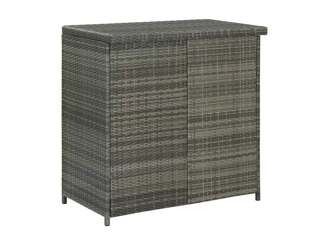 Ensemble de bar 3 pcs Résine tressée Gris