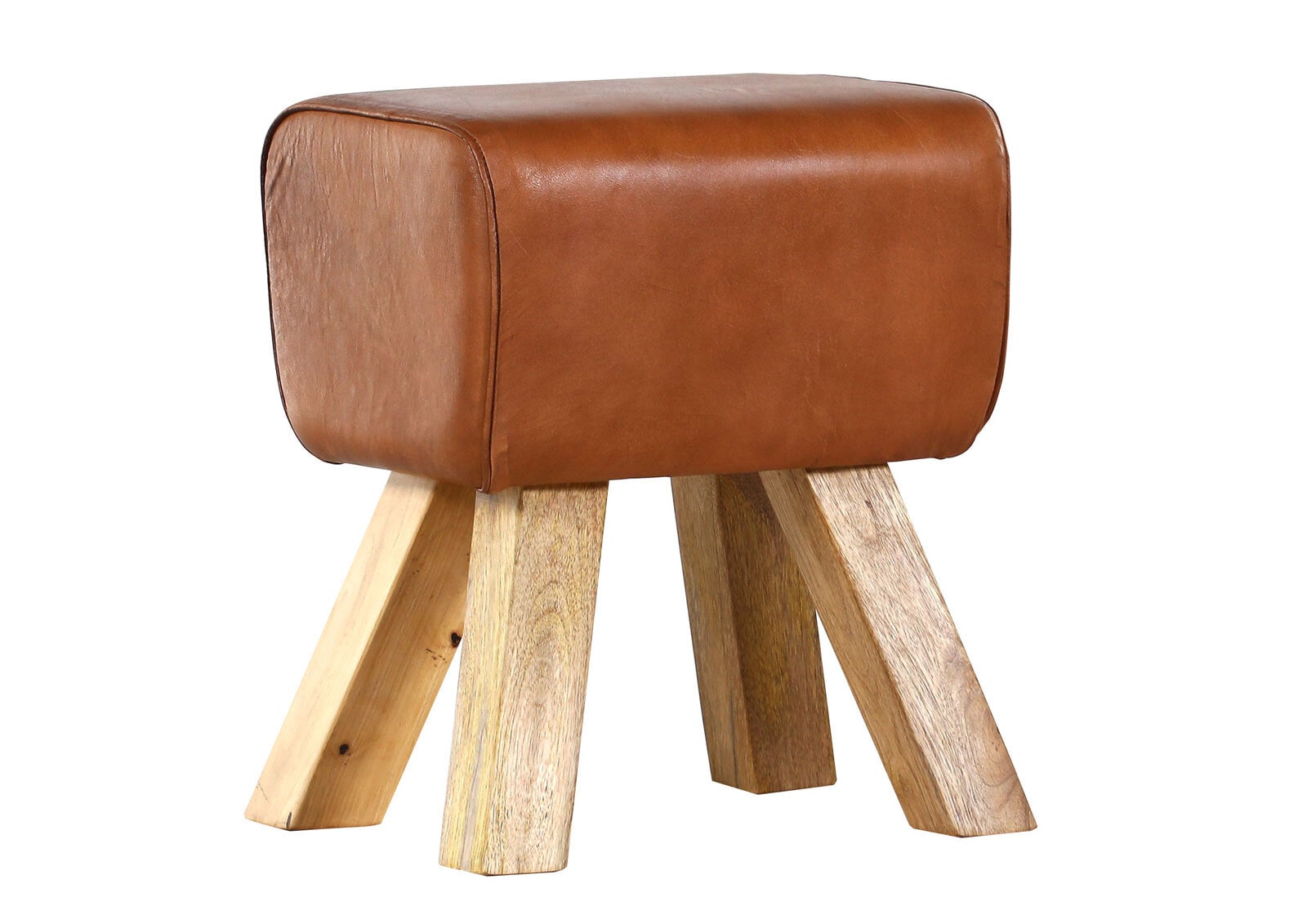 INTERhome Hocker PIPE 40 x 47 cm Cognacfarben