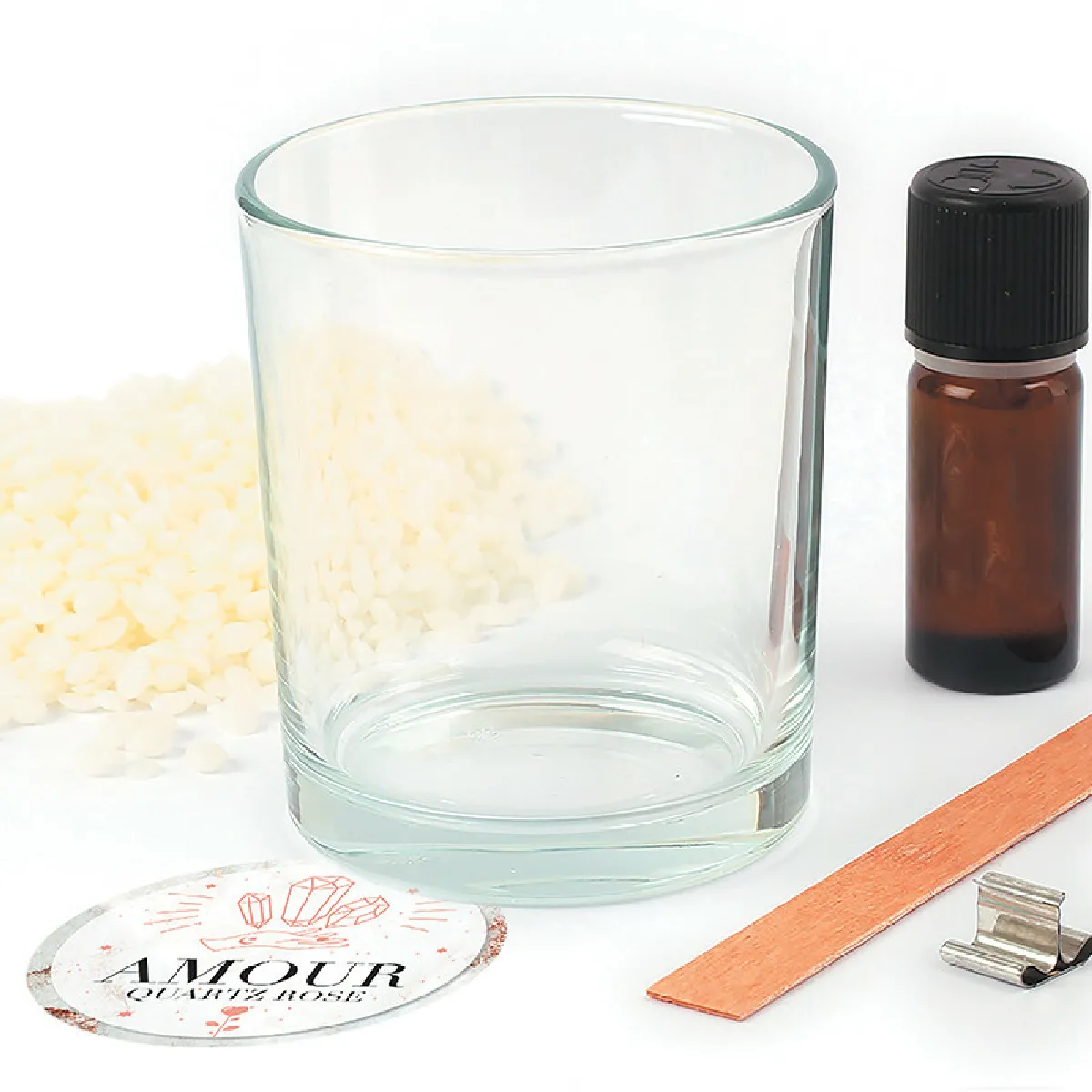 Graines Créatives Kit DIY bougie quartz rose