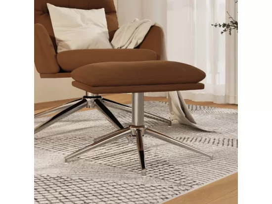 Repose-pied Marron 60x60x35 cm Tissu microfibre