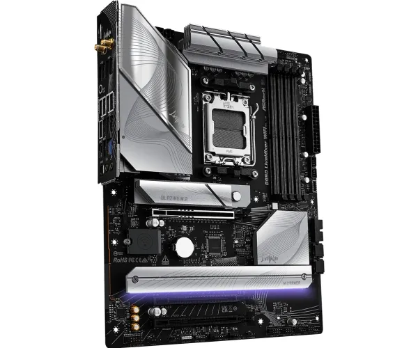 ASRock B850 LIVEMIXER WIFI - Bundkort - ATX - Socket AM5 - AMD B850 Chipset - USB-C 3.2 Gen 2x2, USB-C 3.2 Gen2, USB 3.2 Gen 2, USB 3.2 Gen 1 - Wi-Fi 7, Bluetooth, 2.5 Gigabit LAN - onboard grafik (CPU påkrævet) - HD Audio (8-kanaler)