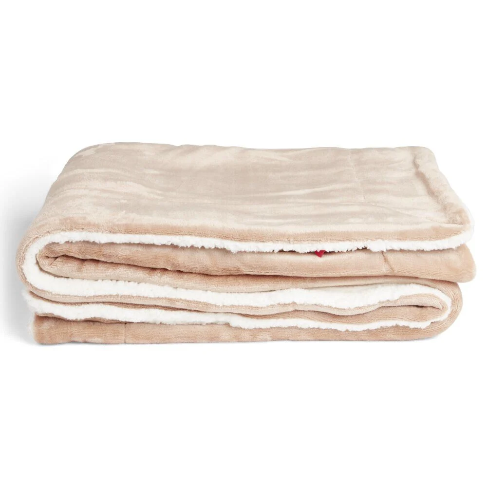 Plaid pilou pilou marron 127x152cm
