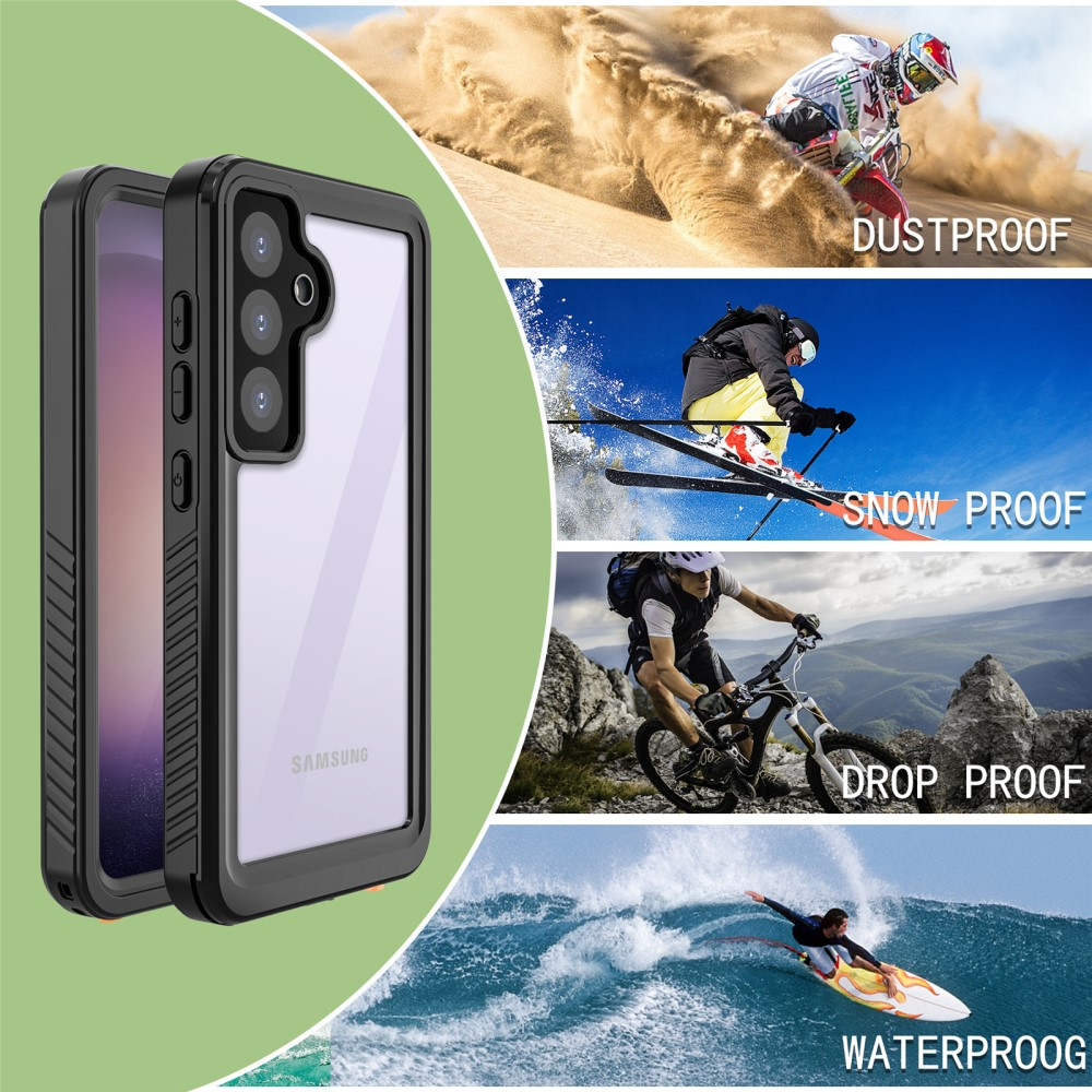 Samsung Galaxy S24 Wasserfeste Outdoor Schutz Hülle (IP68) - Schwarz
