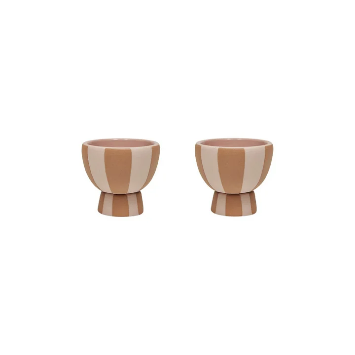 OYOY - Toppu Eierbecher, caramel / rose (2er-Set)