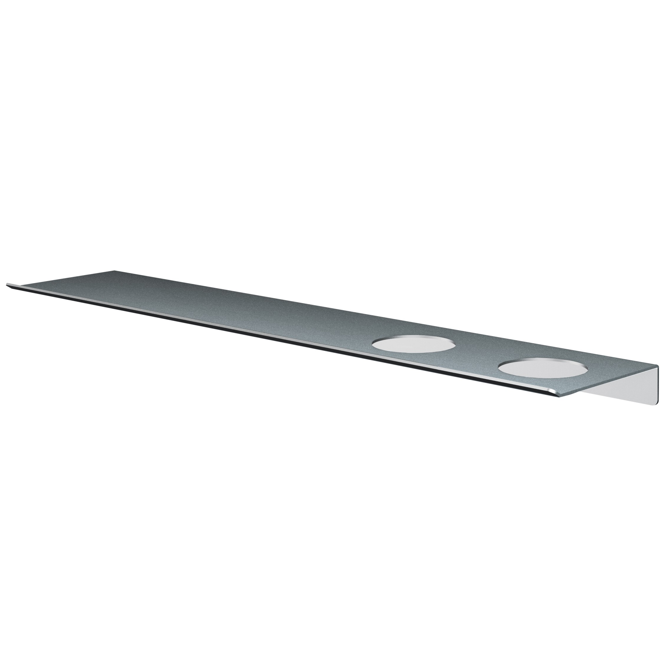 Hotbath &More planchet 60cm met twee uitsparingen voor een zeepdispenser of beker RVS