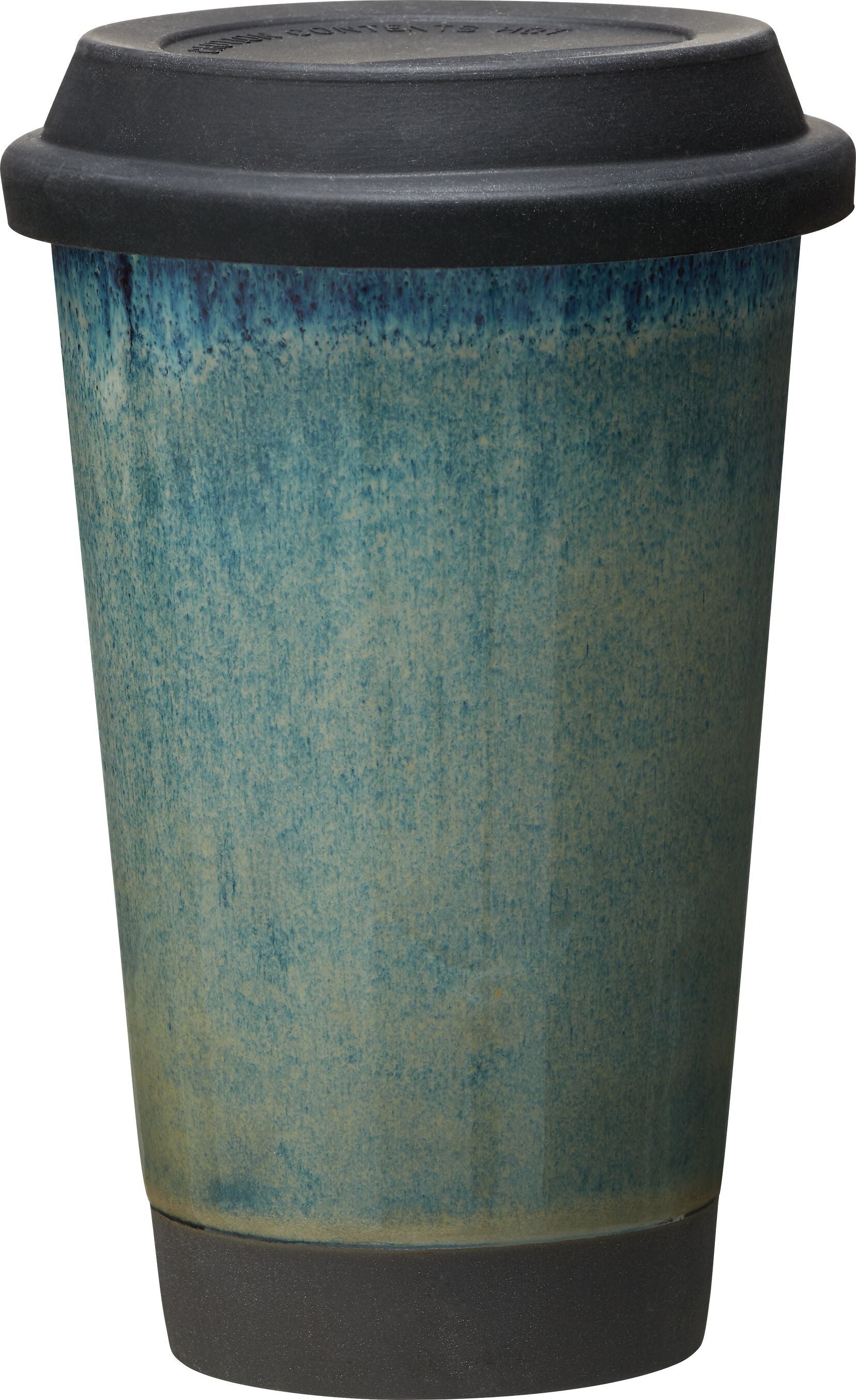 YUNA BECHER GRUEN/GRAU MATT D9.5X14CM - Grün / H: 14.0 cm