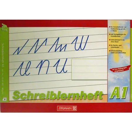 BRUNNEN Schreiblernheft, A4, Lineatur A1, 80 g/qm, 16 Blatt