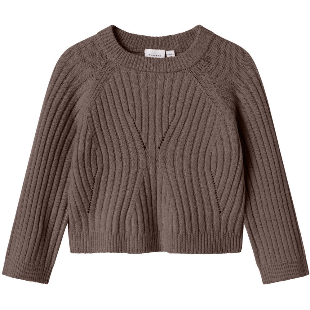 Køb Name It Coffee Quartz Nmfrikine Ls Kort Strik Pullover Pb