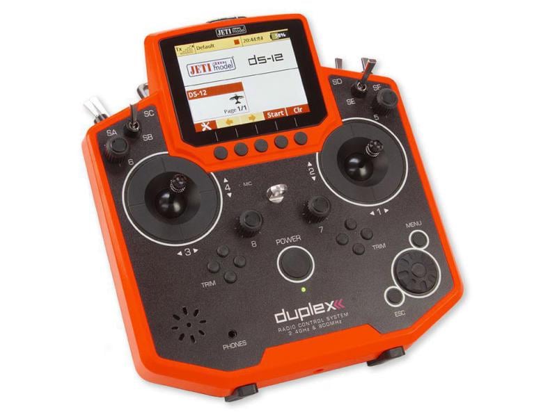 Jeti Fernsteuerung DS-12 Rot Duplex EX Handlicher Sender mit Kunststoffgehäuse in Multimode Ausführung