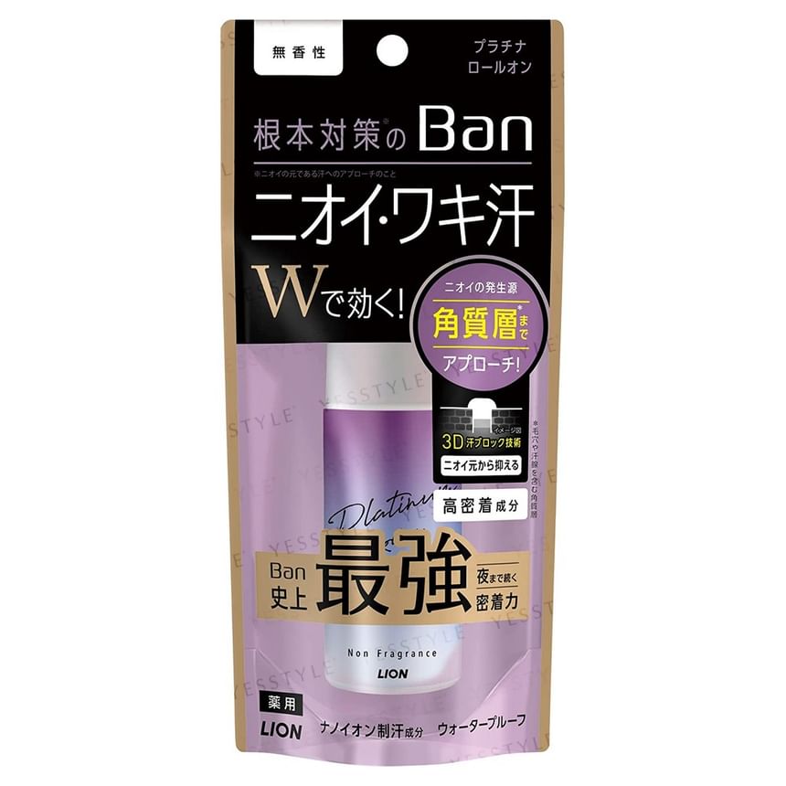 LION - Ban Sweat Block Platinum Roll-On Deodorant