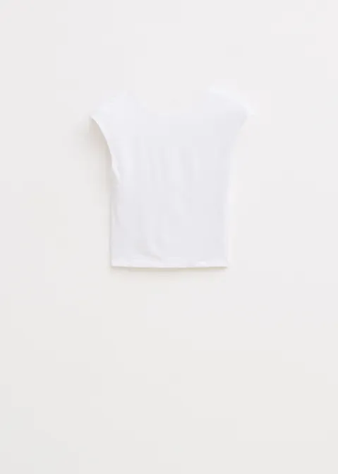T-shirt met opening op de rug wit (WIT)