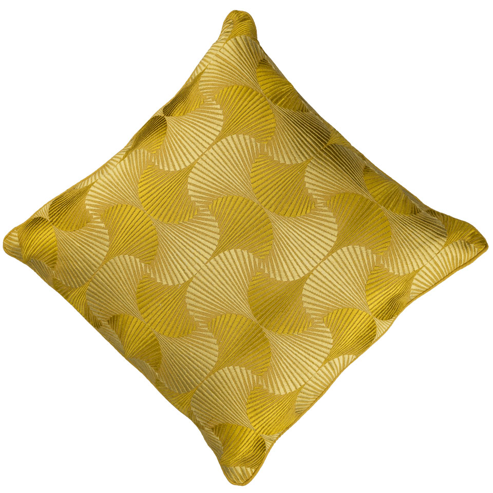 Sierkussen linnen Art Nouveau mustard 45x45 cm