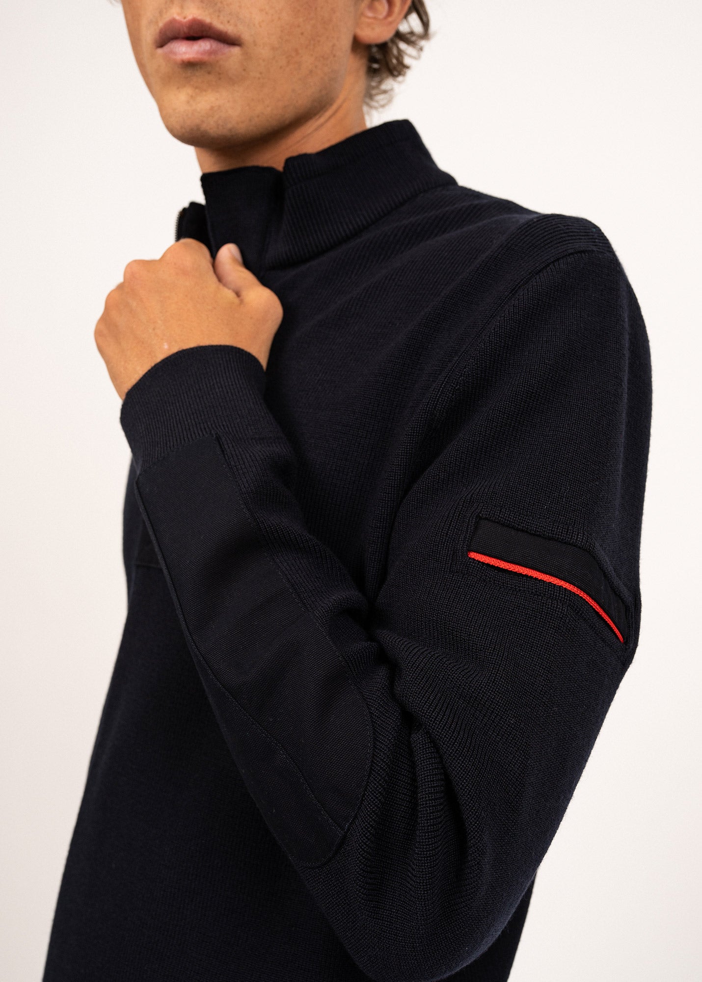 Pull col montant zippé Loup de mer