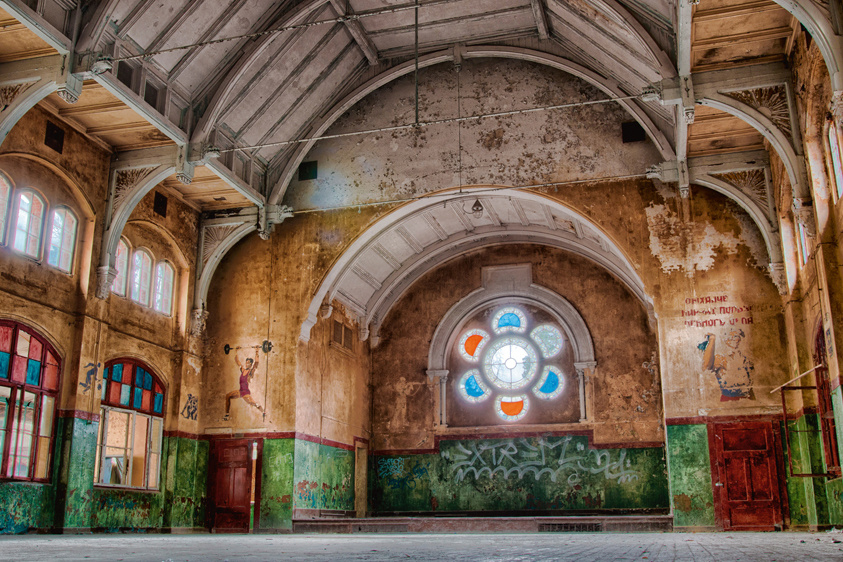 Akustikbild LOST PLACE HALLE 1 80x120cm, 7kg