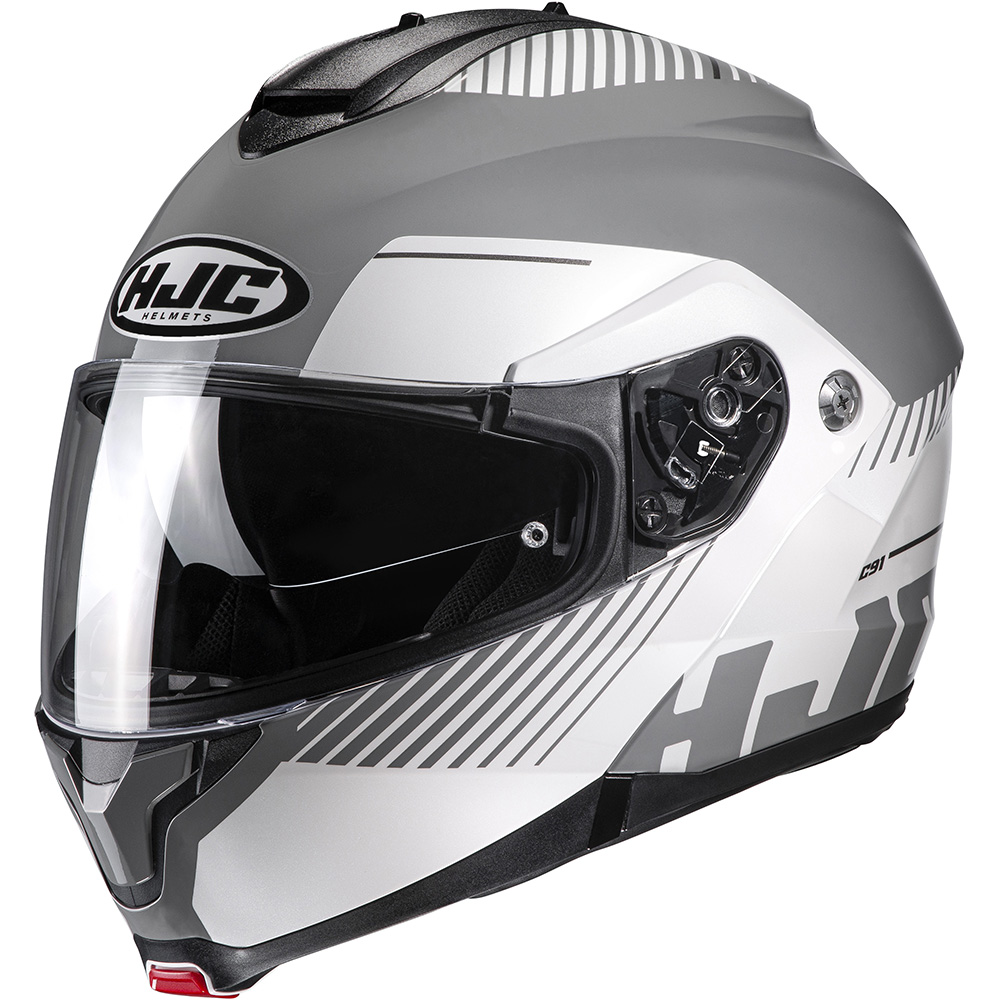 HJC - Casque C91 Prod MC10 / Gris Mat / Blanc