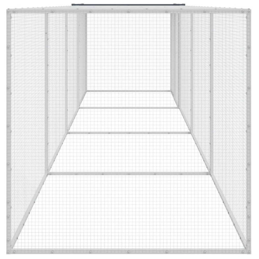Poulailler avec toit anthracite 403x98x90 cm acier galvanisé