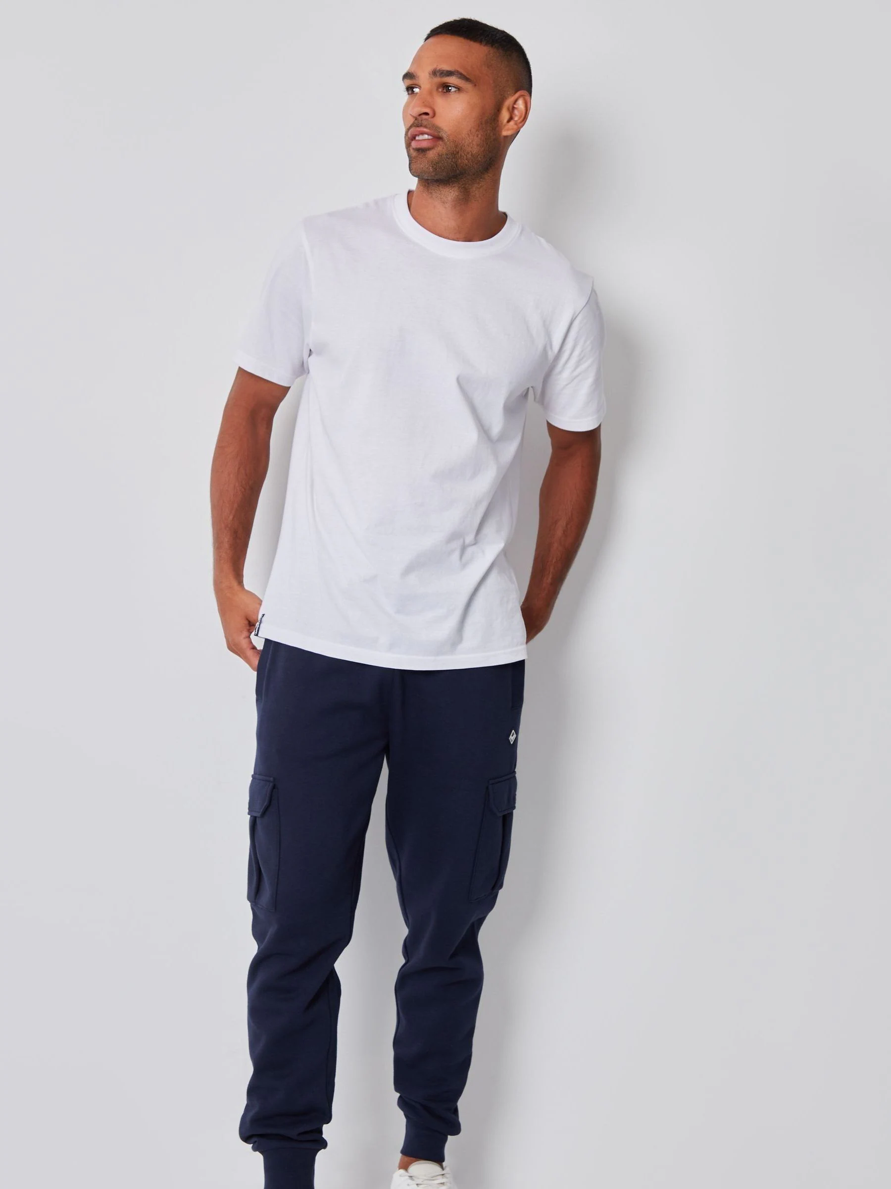 Marineblauw - Threadbare joggingbroek in cargostijl