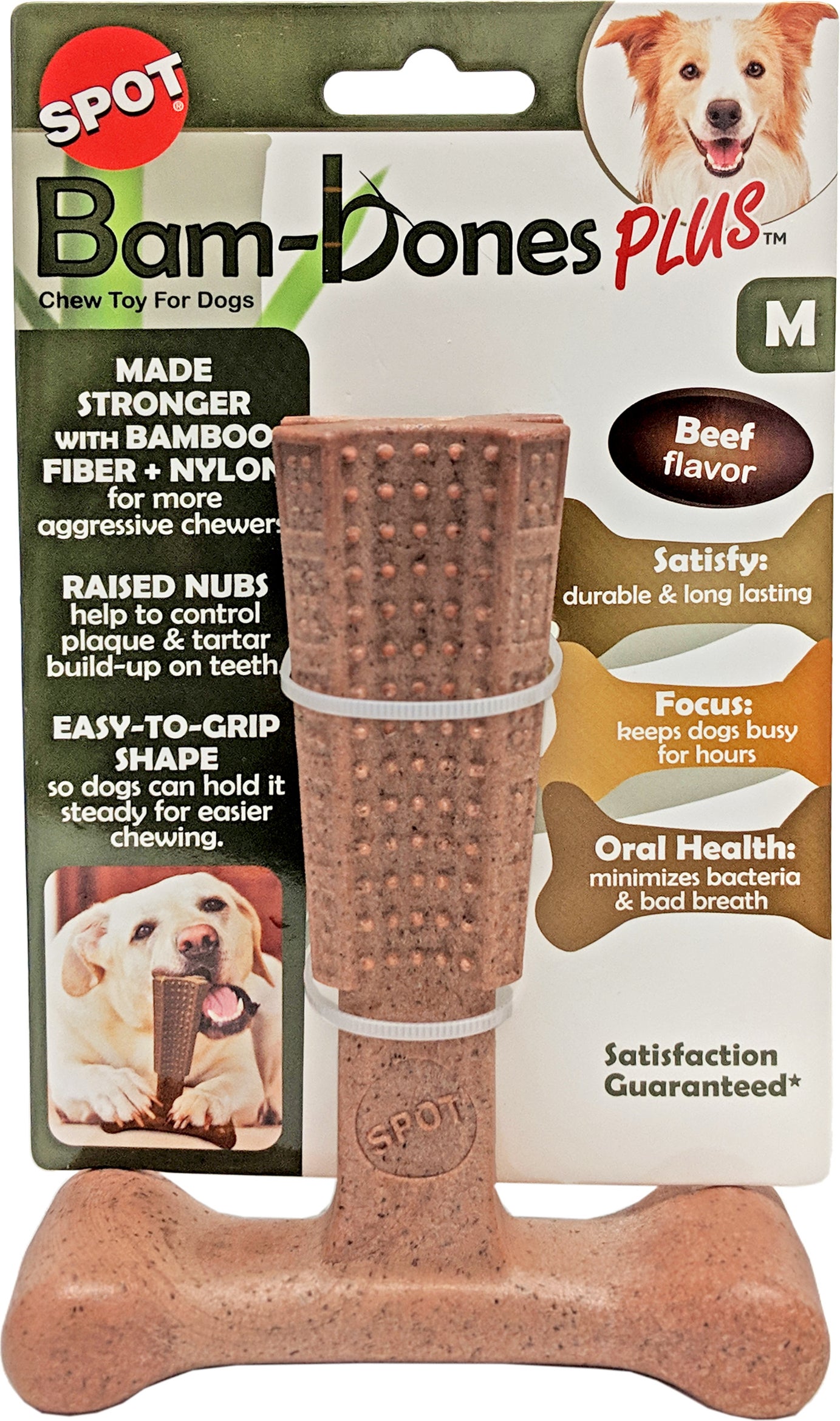 Spot hondenspeelgoed Bam-Bones Plus easy grip rund medium 11,5 x 4,5 x 14,4 cm