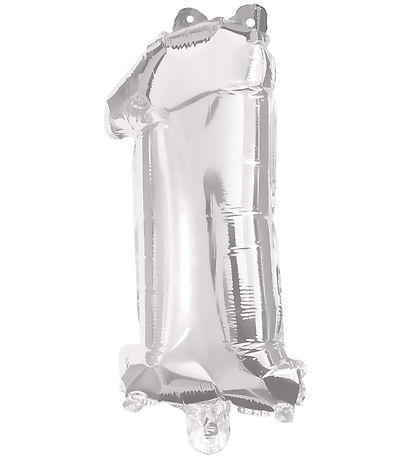 Decorata Party Folienballon - 85 cm - Nr. 1 - Silber
