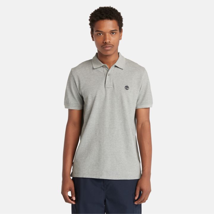 Camisa polo Millers River Pique masculina na cor cinza