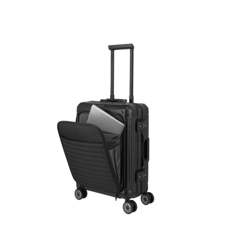 Valise cabine rigide Next Aluminium 55 cm Noir