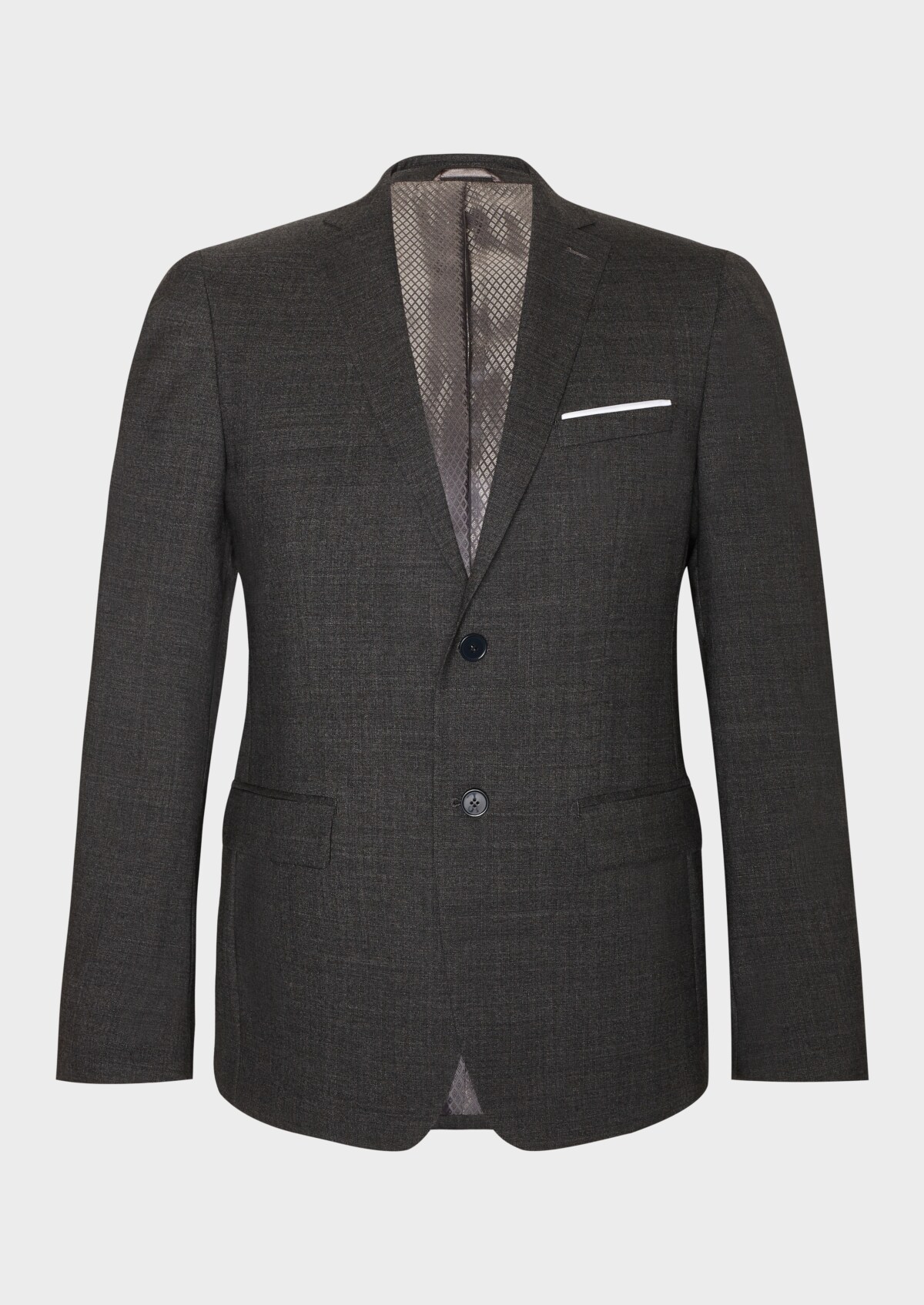 Veste de costume voyage Regular en laine unie grise