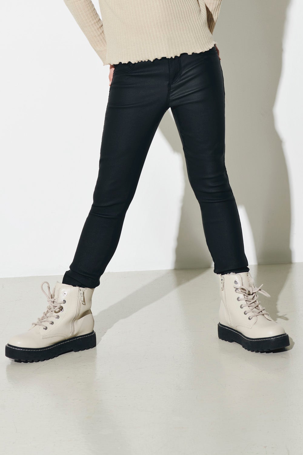 KOGROYAL Mittlere Taille Skinny Fit Klassische Hose Black