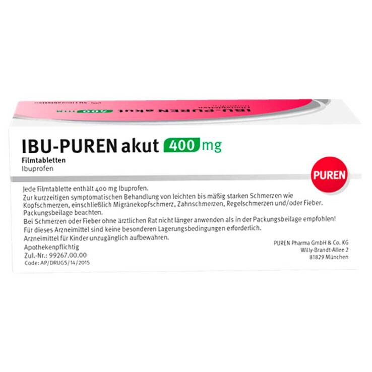 Ibu-Puren akut 400 mg Filmtabletten, 50 St
