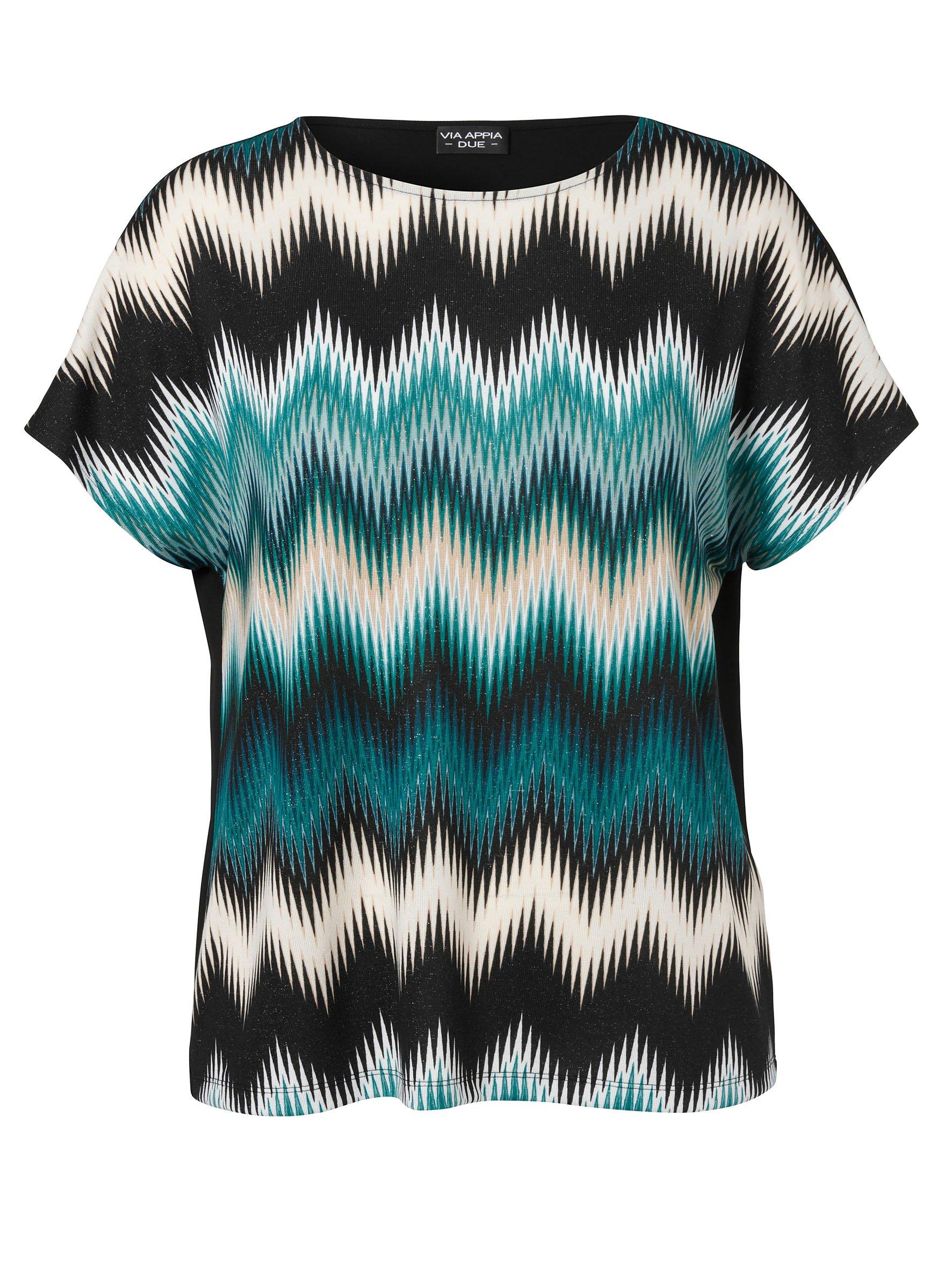 Shirt im Zickzackmuster, mit Lurex