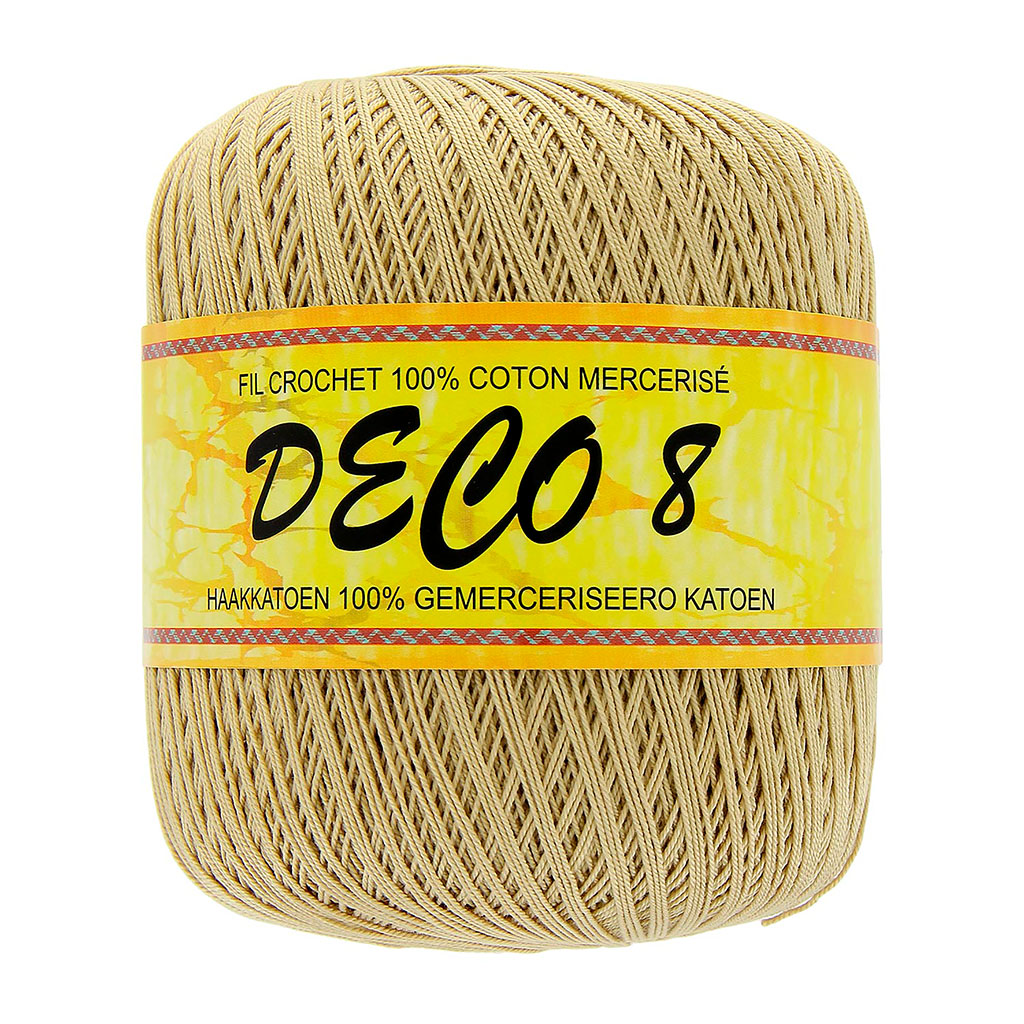 Fil en coton à crocheter beige 100g