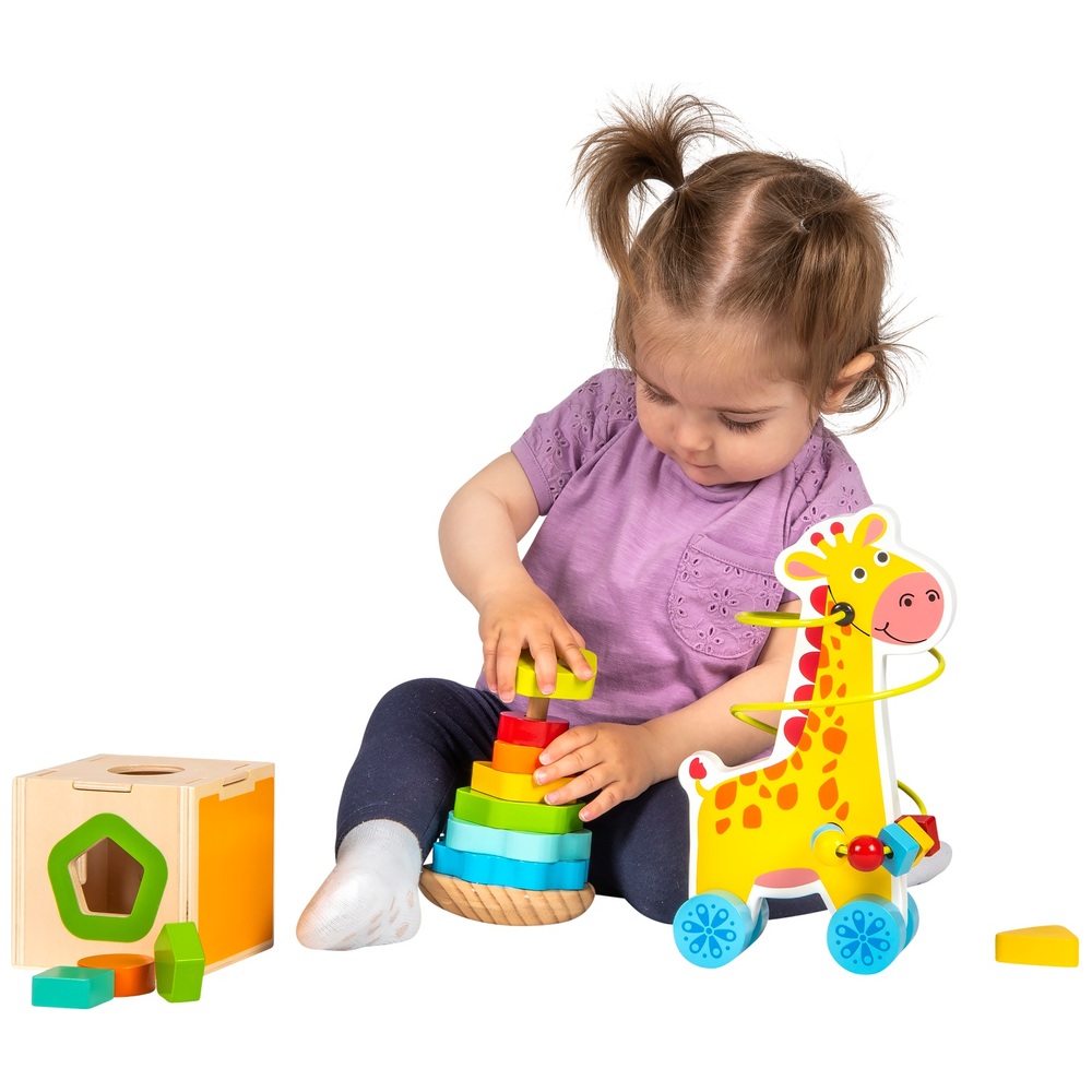 Eichhörnchen-Spielset aus Holz, 3-in-1
