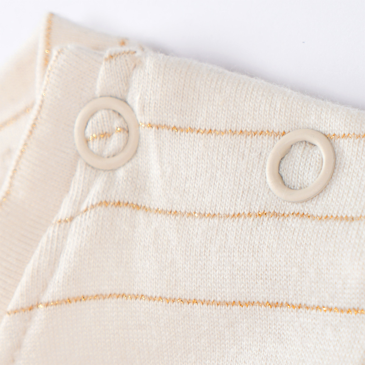 Topomini Baby Langarmshirt mit Kordel-Applikation creme / gold