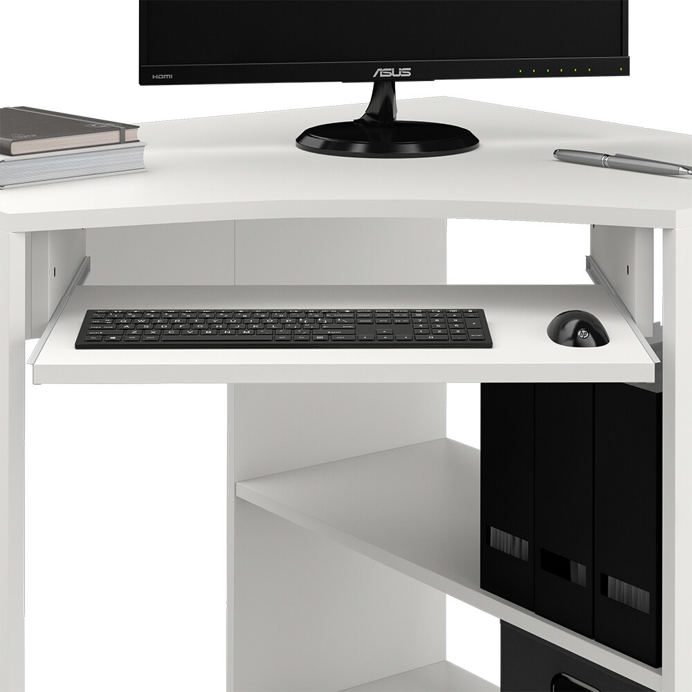 Vicco Eckschreibtisch Schreibtisch Computertisch Odin weiß Arbeitstisch PC Tisch