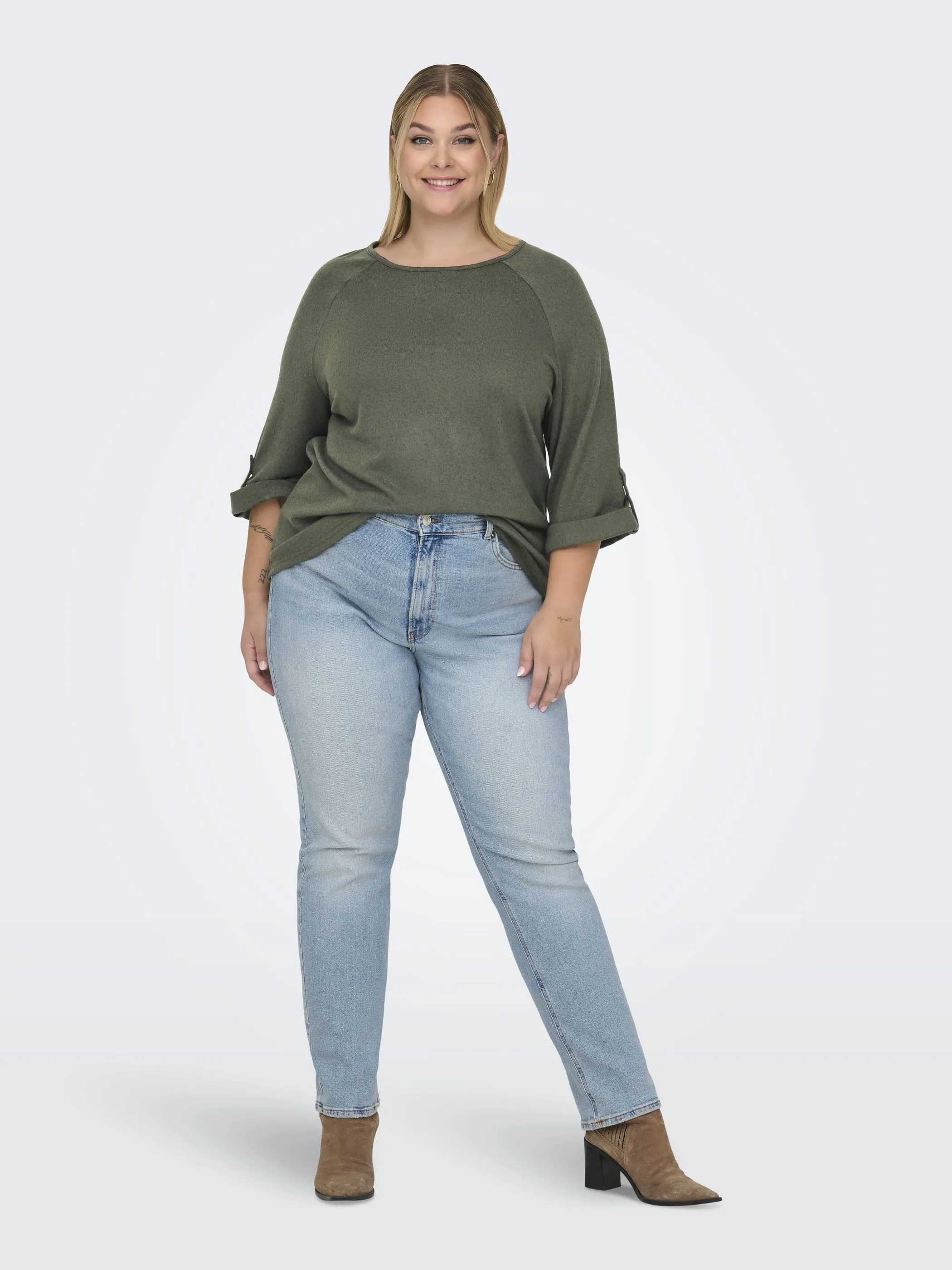 Only Carmakoma CARMALBA 3/4 TOP JRS Shirt
