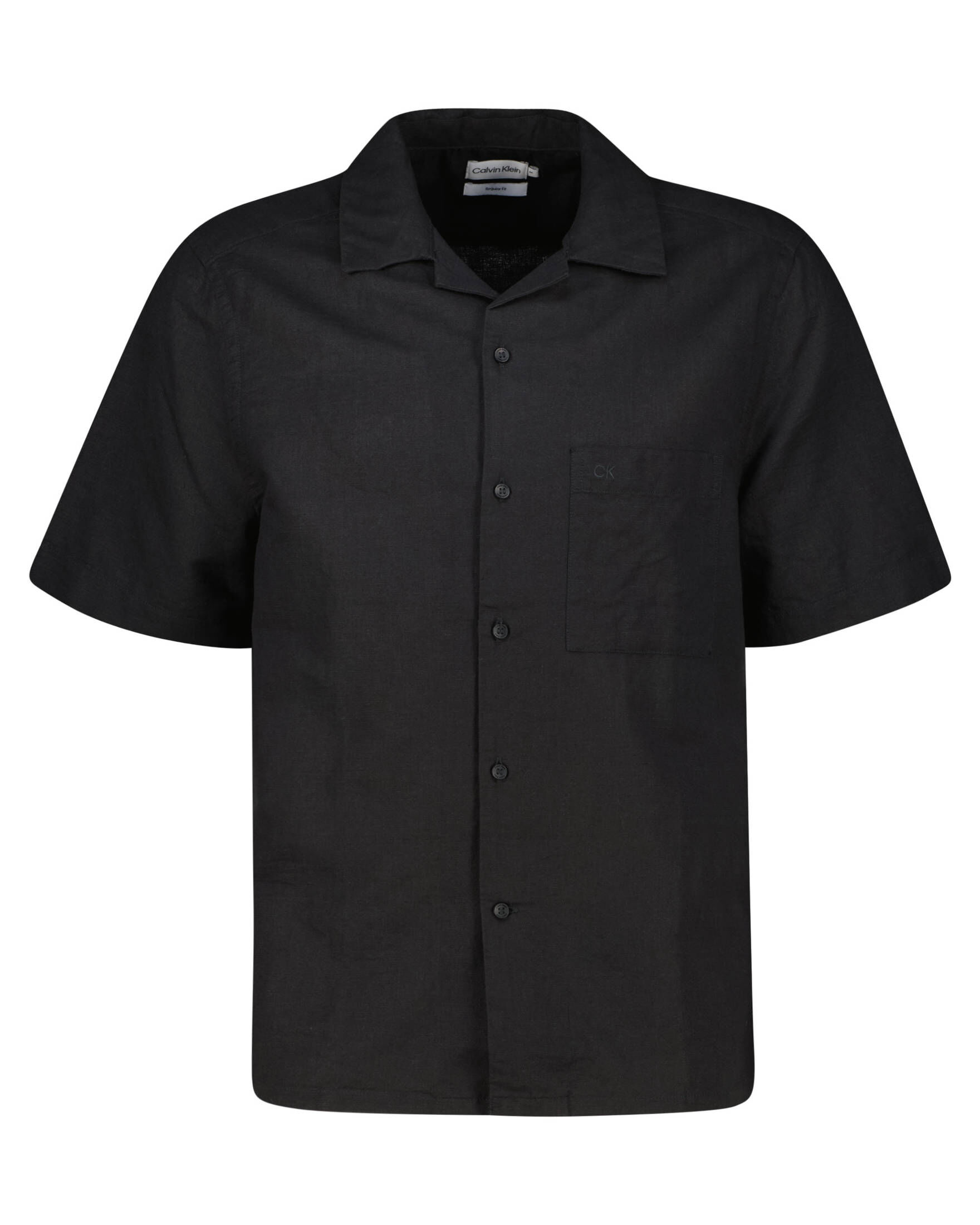 CALVIN KLEIN| Herren Hemd mit Leinen Kurzarm