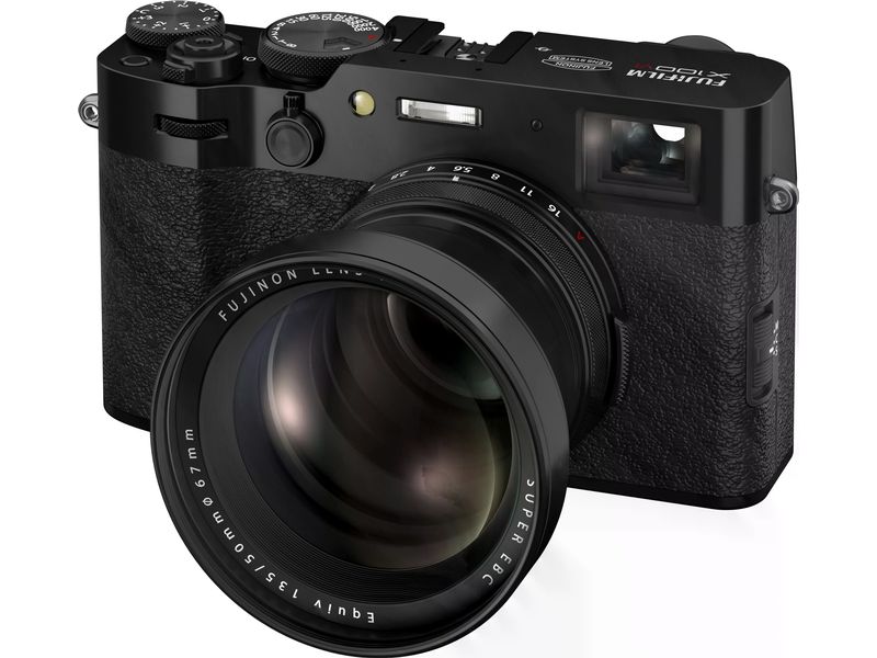 Fujifilm Fotokamera X100VI Schwarz Kompakte Digitalkamera mit anspruchsvollem Design und intuitiver Bedienbarkeit
