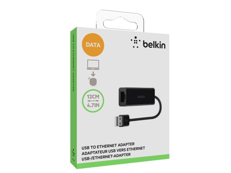 Belkin Netzwerk-Adapter USB 2.0 - RJ45 USB 2.0 USB 2.0 Typ-A auf RJ45 Adpater