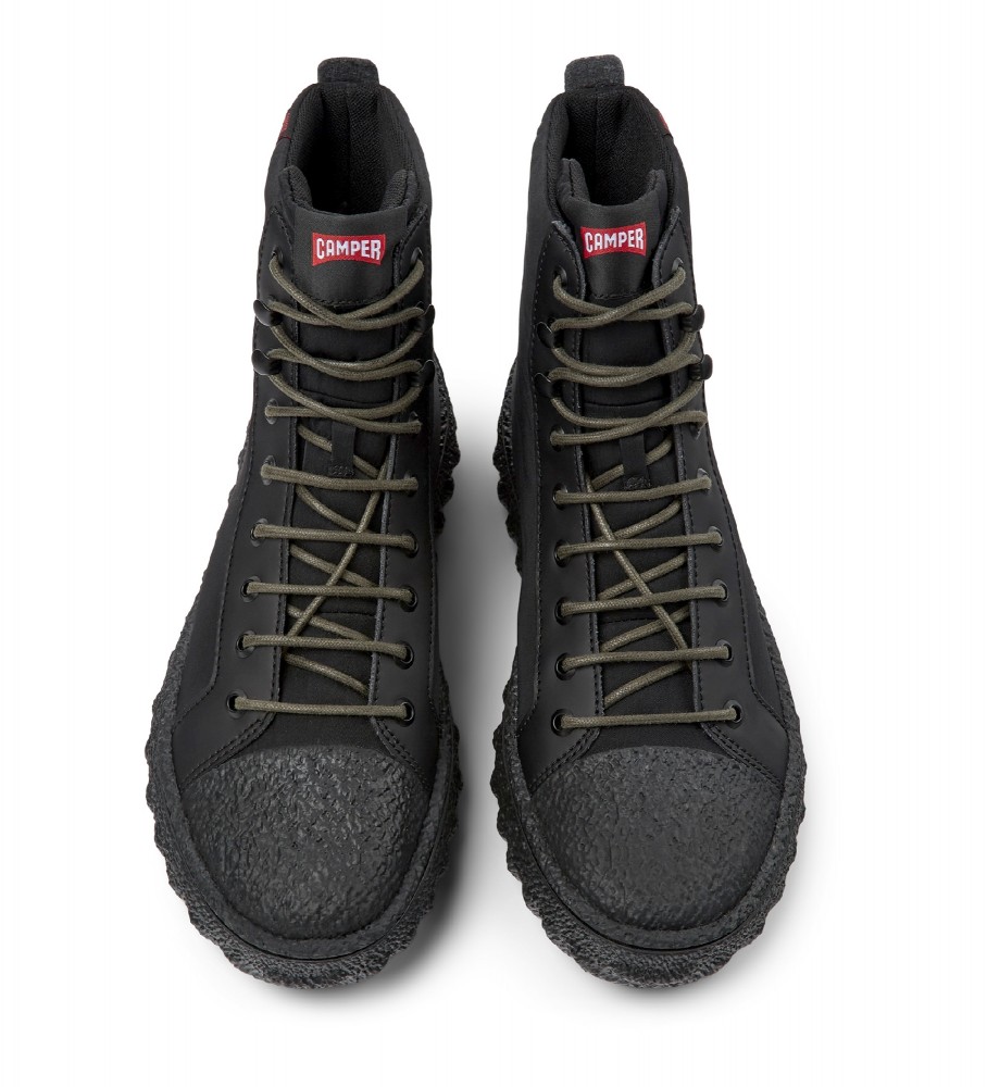 Botas de couro preto Camper Ground