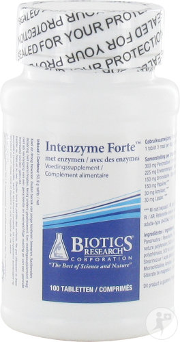 Energetica Natura Biotics Intenzyme Forte 100 Comprimés