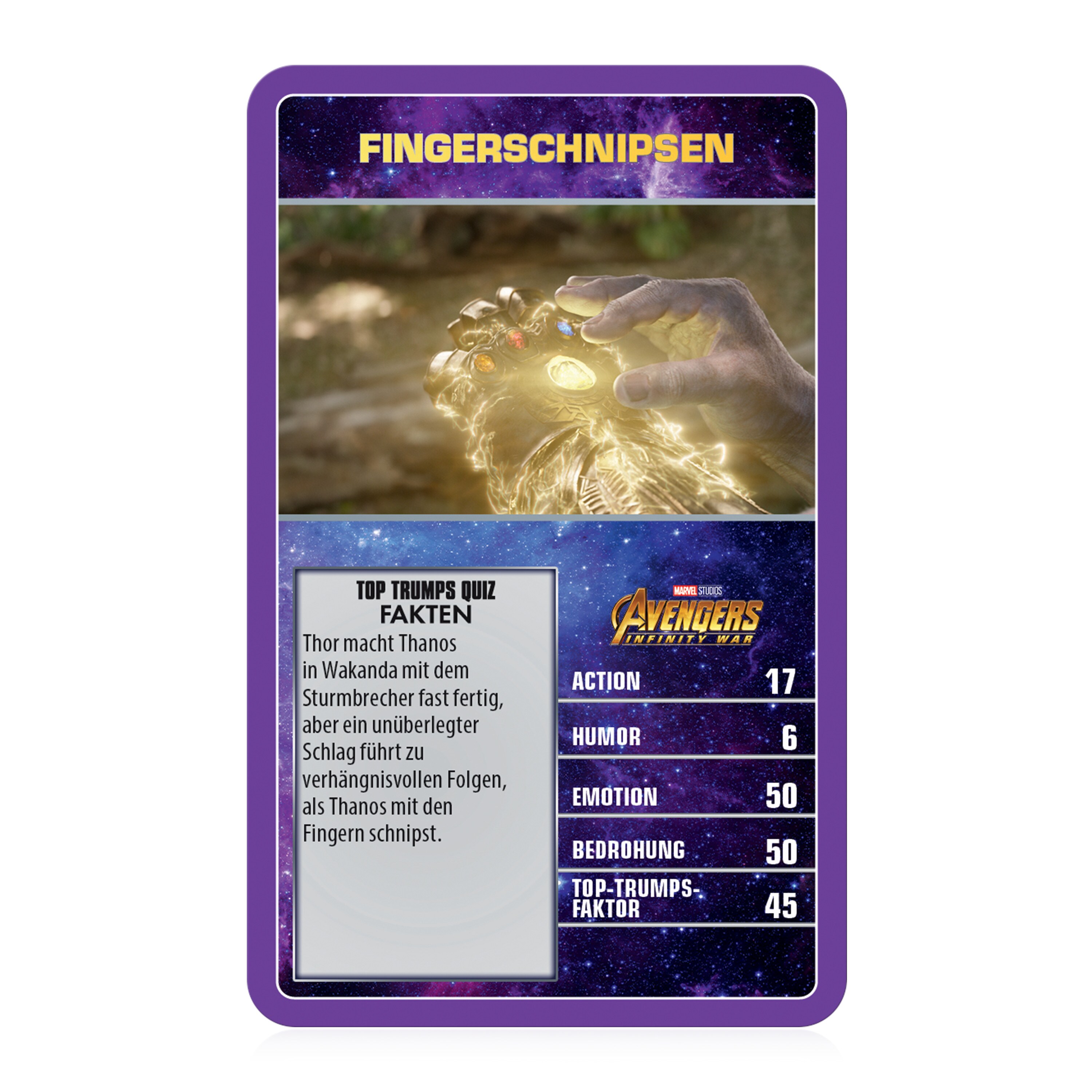 Top Trumps Collectables - Marvel Infinity Saga Kartenspiel Quartettspiel
