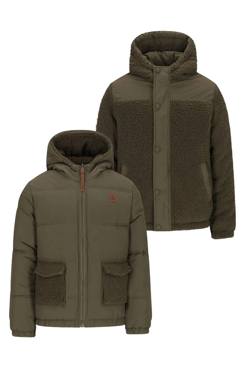 Like Flo Boys reversible jas groen