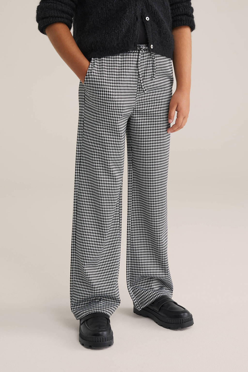 WE Fashion straight casual broek zwart