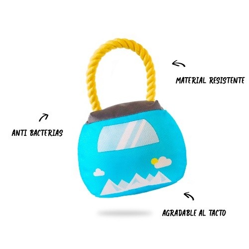 Kit Patasbox com 2 brinquedos de esqui multicoloridos para cães