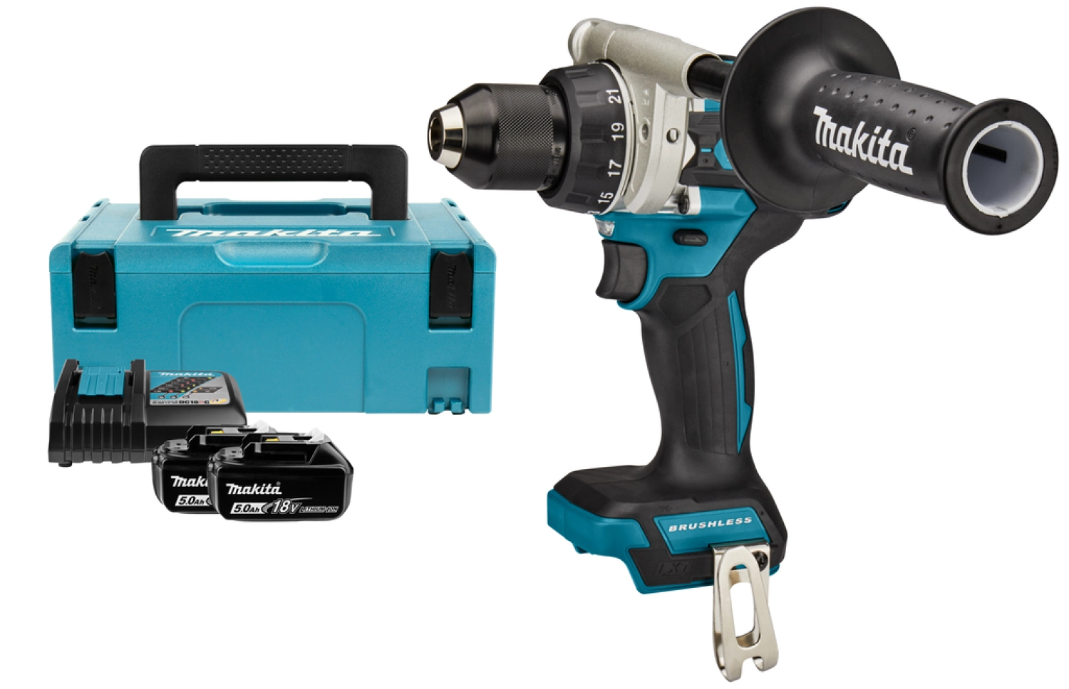 Makita DDF486RTJ LXT 18V Li-Ion accu boor-/schroefmachine set (2x 5,0Ah) in Mbox - 12Nm - koolborstelloos