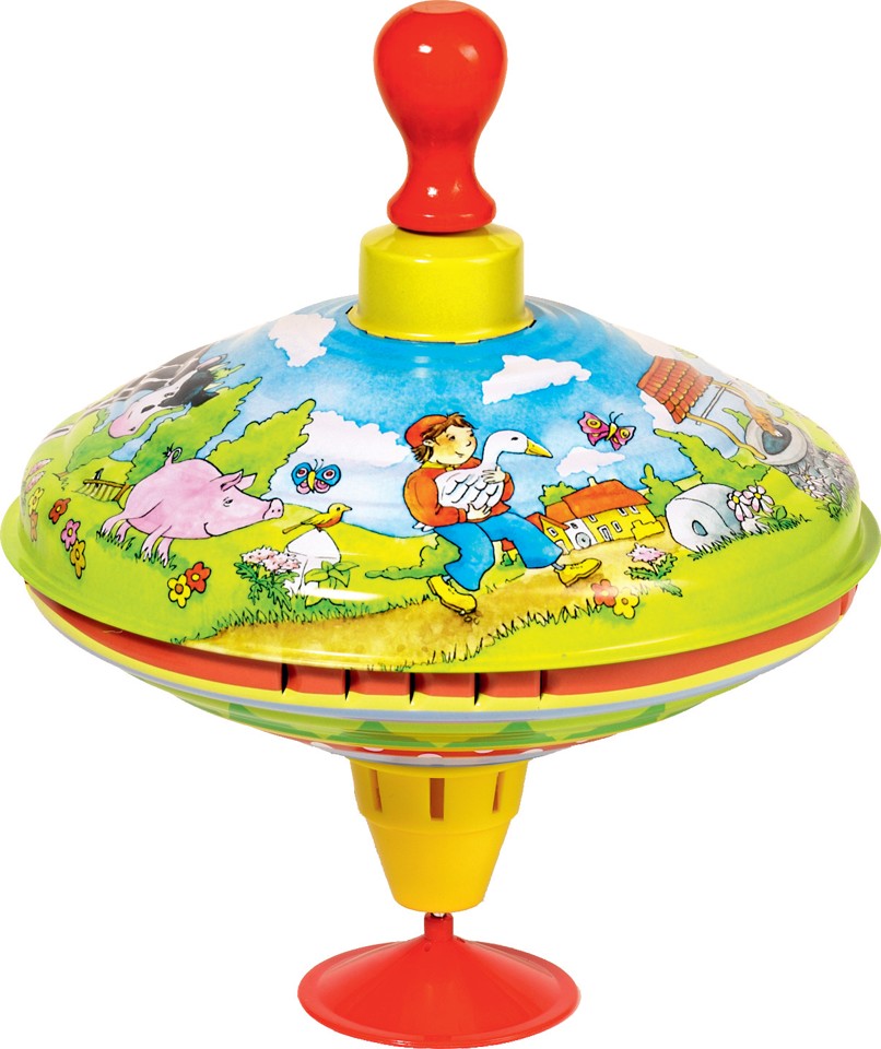 GOKI - Humming top with wooden handle 